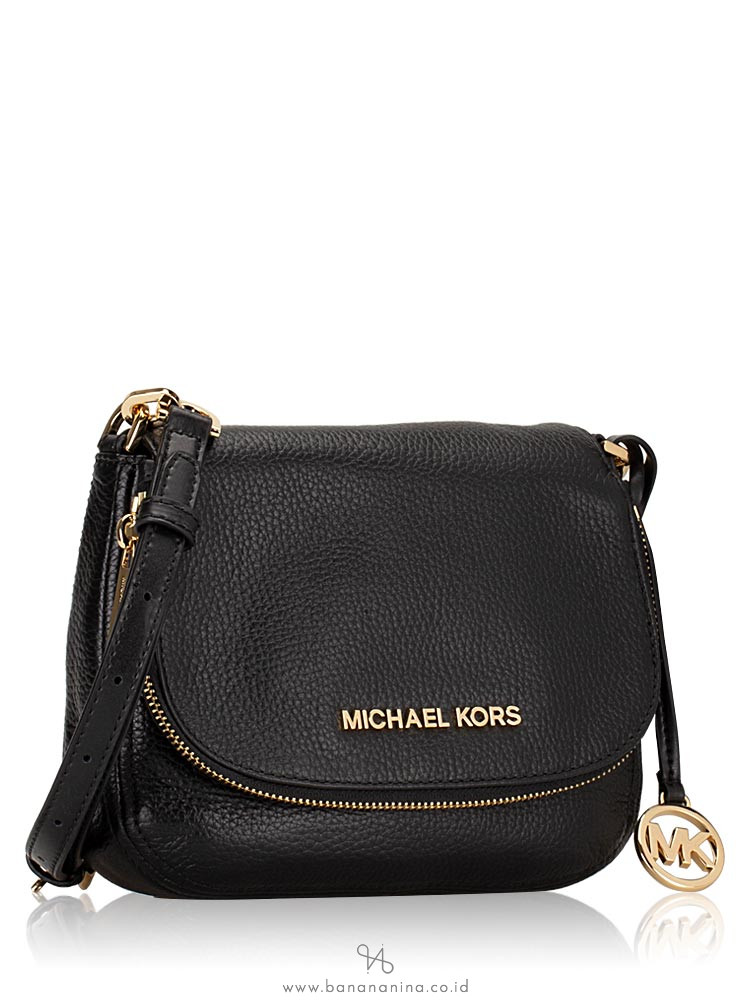MICHAEL KORS Bedford Small Leather Flap Crossbody Black