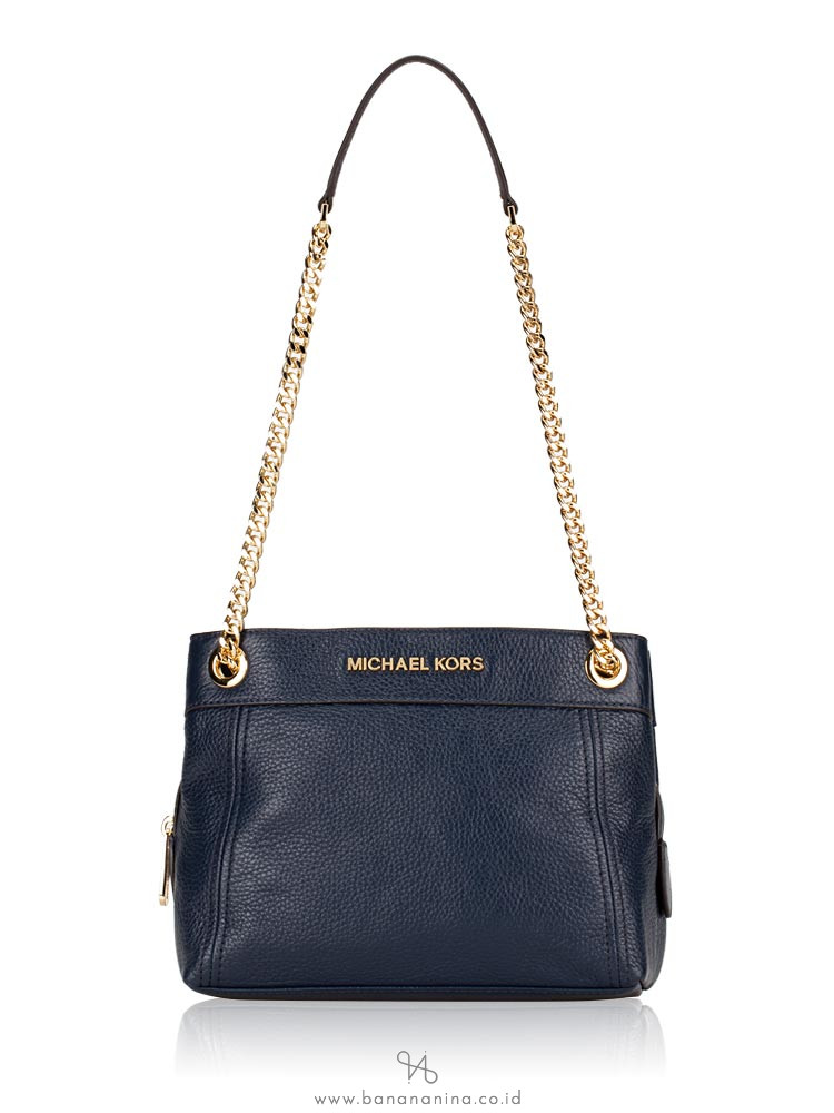 MICHAEL KORS Jet Set Item Medium Chain Messenger Navy
