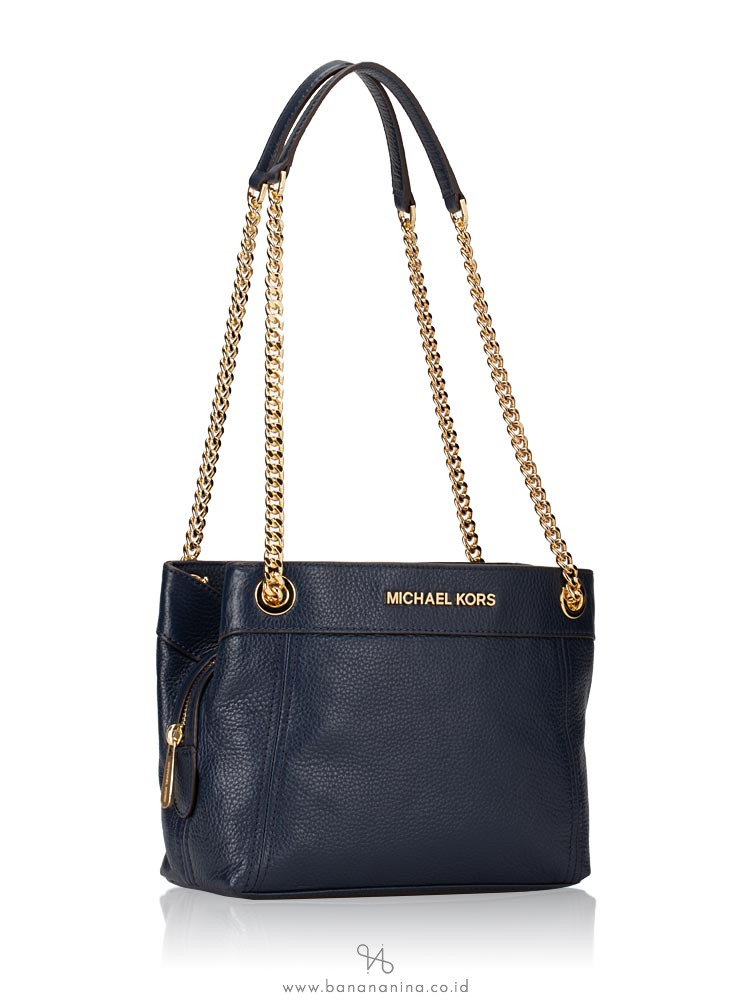 MICHAEL KORS Jet Set Item Medium Chain Messenger Navy