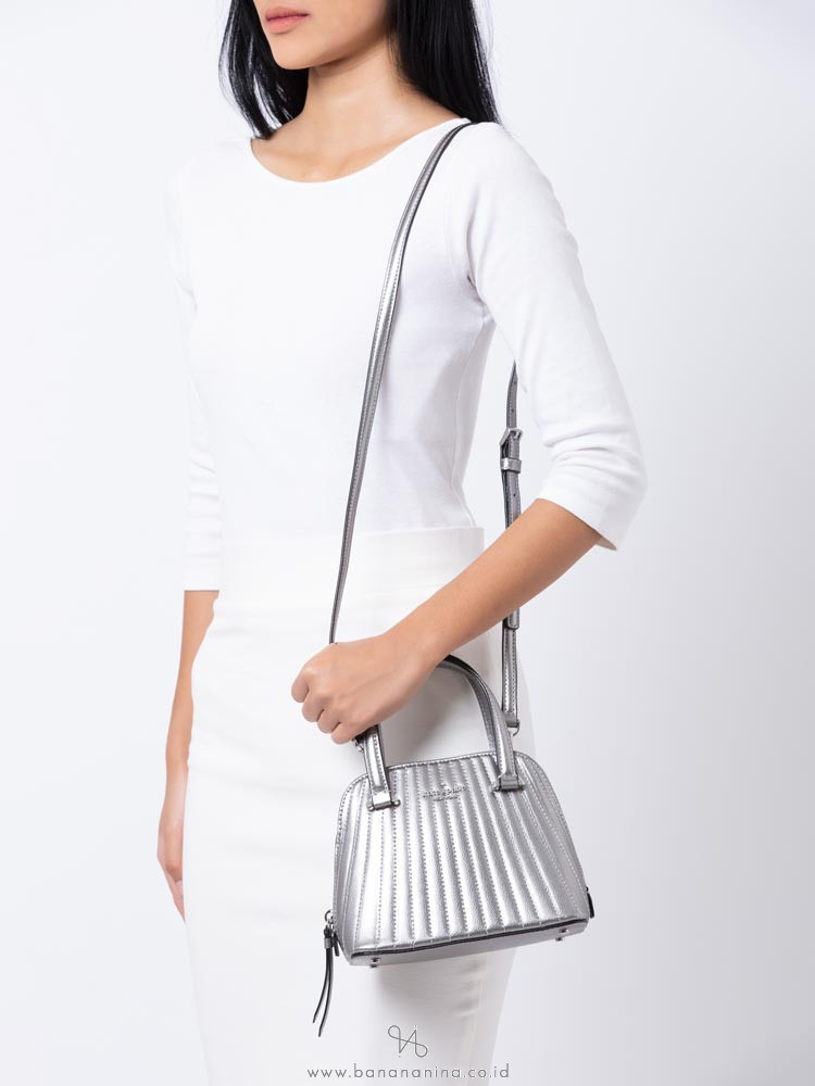 KATE SPADE Patterson Drive Quilted Mini Dome Satchel Anthracite