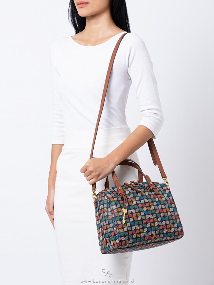 FOSSIL ZB7314016 Rachel Satchel Black Multi