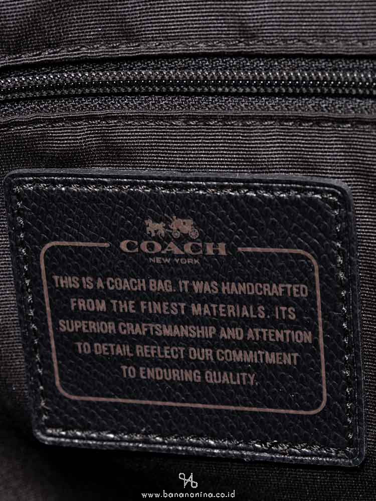 COACH 36876 Signature City Top Zip Tote Brown Black