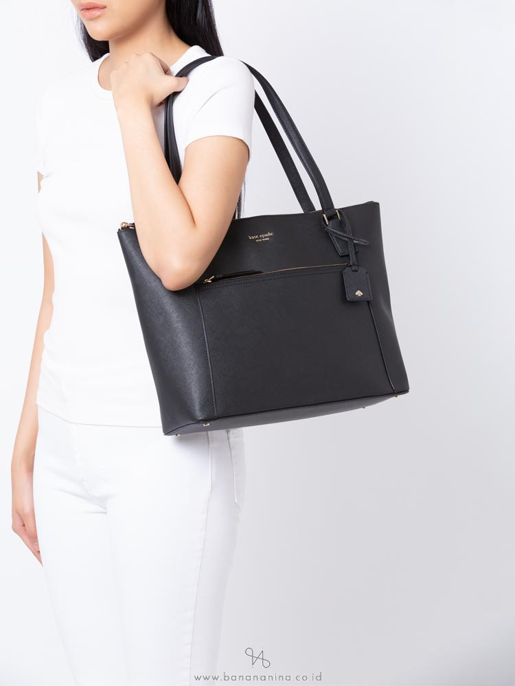 cameron leather pocket tote bag