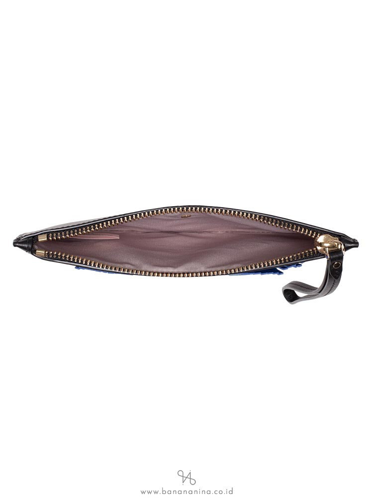 KATE SPADE Spademals Preeny Peacock Wristlet Black