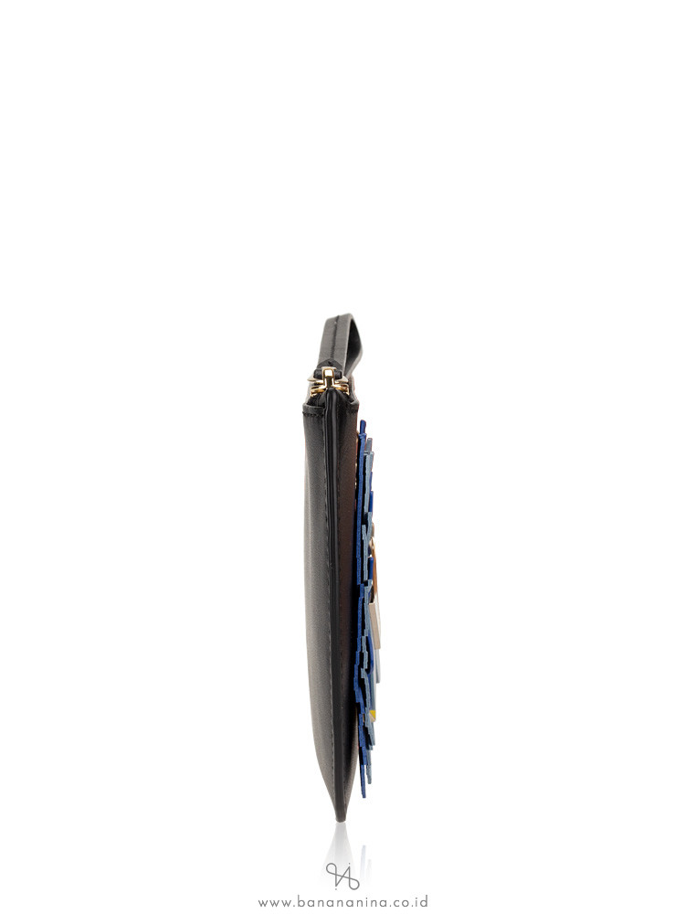 KATE SPADE Spademals Preeny Peacock Wristlet Black