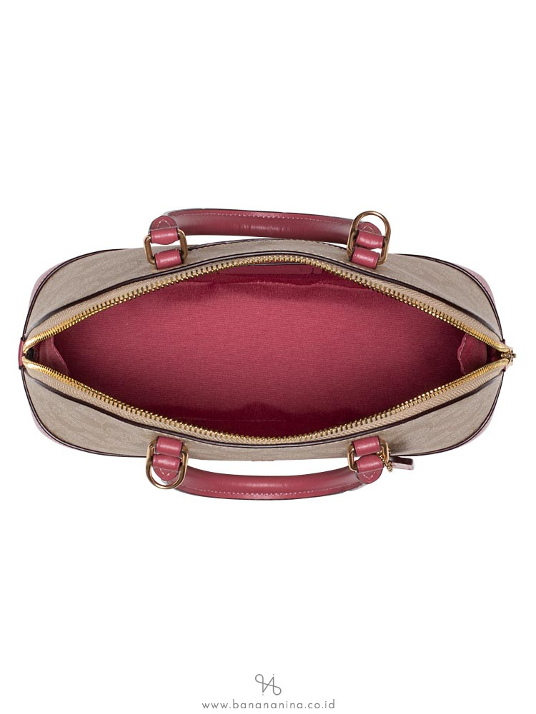 COACH 27583 Signature Mini Sierra Satchel Light Khaki Rouge