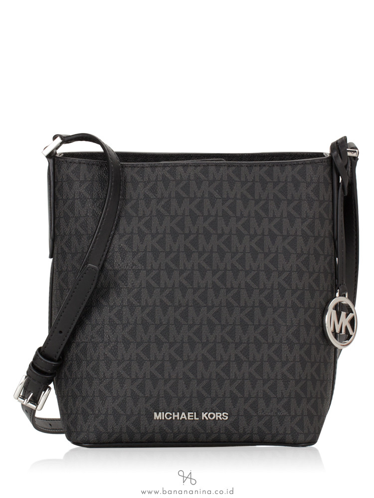 MICHAEL KORS Kimberly Signature Small Bucket Bag Black