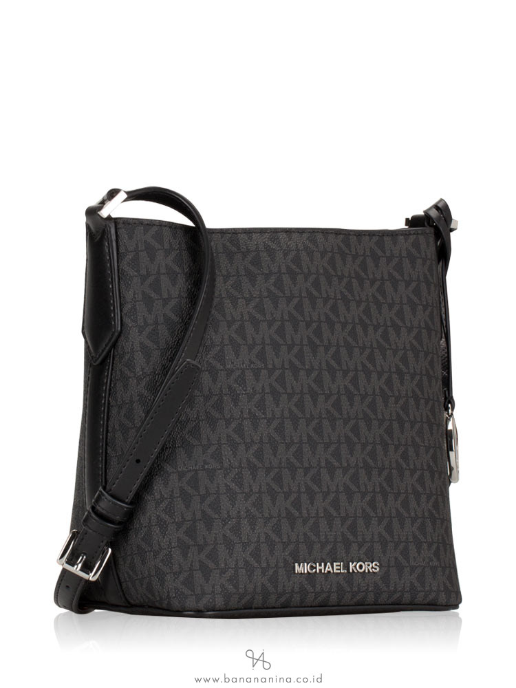 MICHAEL KORS Kimberly Signature Small Bucket Bag Black