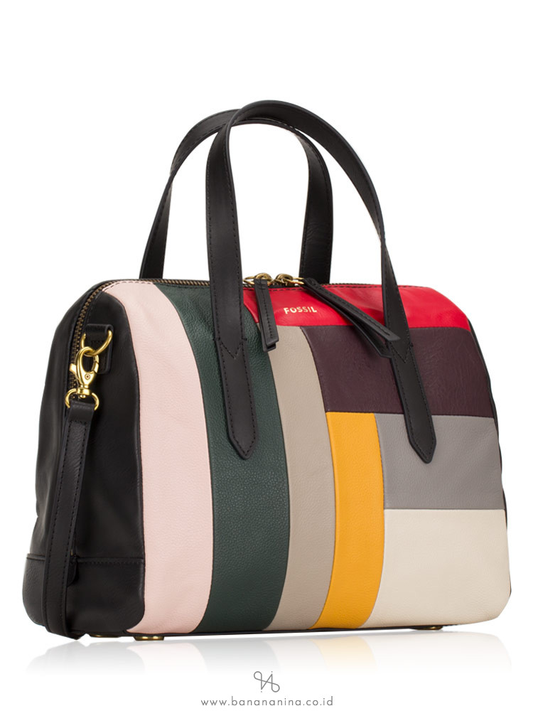 Fossil sydney satchel patchwork clearance