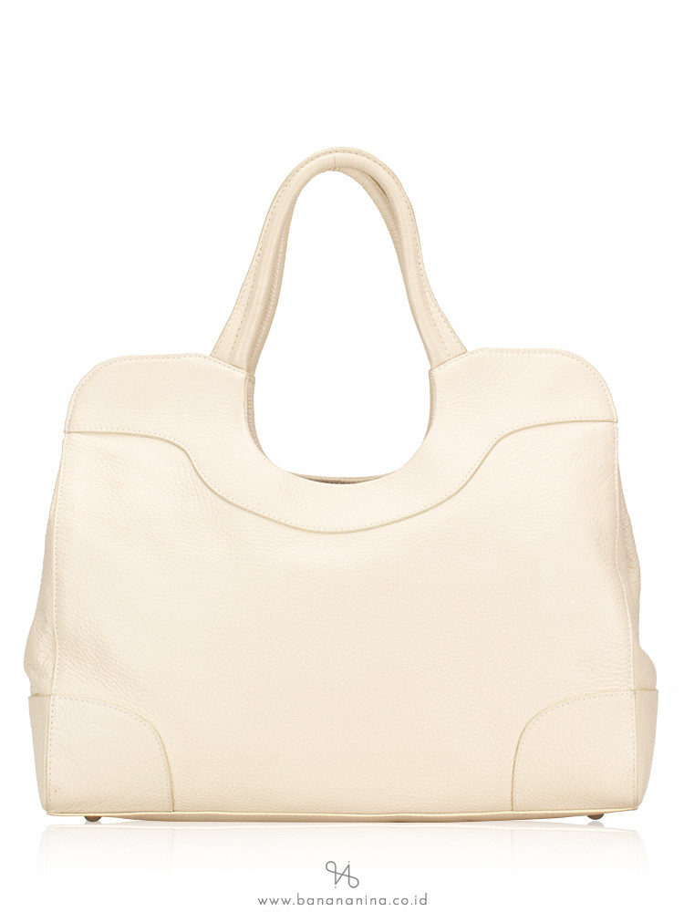 FURLA Roil Leather Tote Bag White