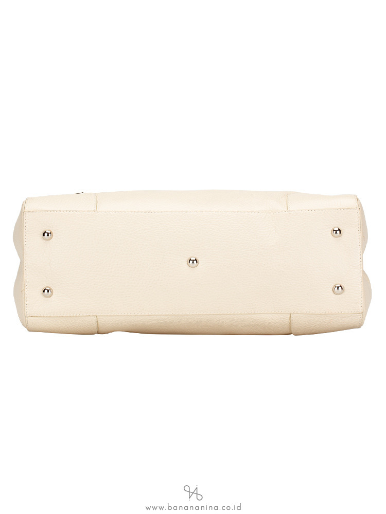 FURLA Roil Leather Tote Bag White