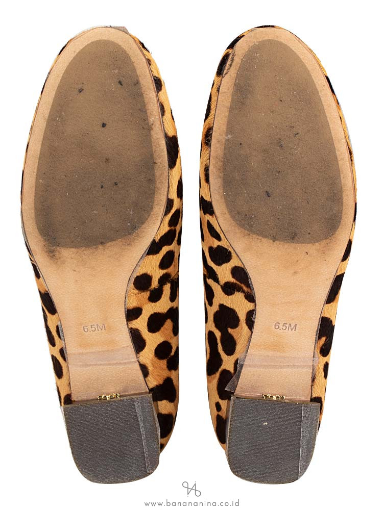 TORY BURCH Leopard Print Gigi Pump Coconut Sz 6.5
