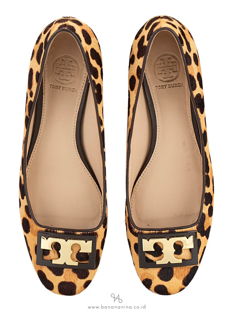 TORY BURCH Leopard Print Gigi Pump Coconut Sz 6.5