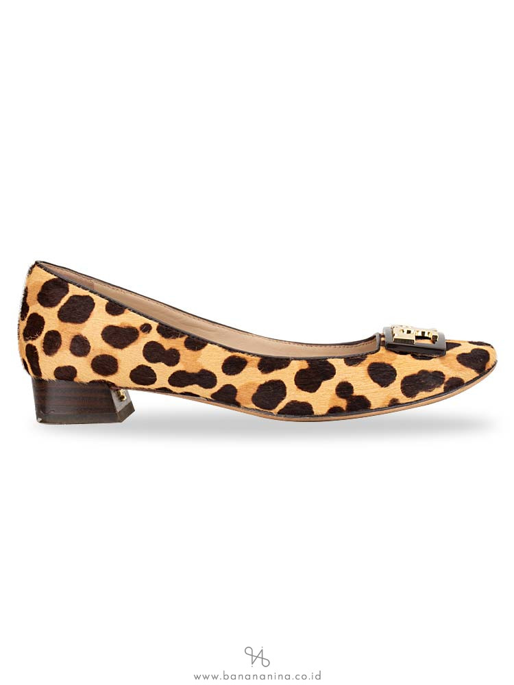 TORY BURCH Leopard Print Gigi Pump Coconut Sz 6.5