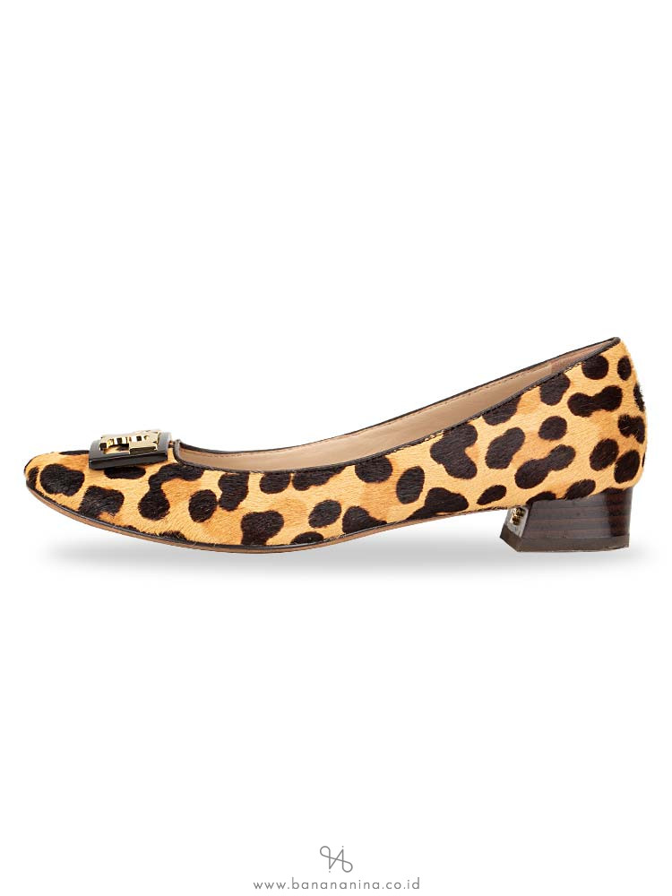 TORY BURCH Leopard Print Gigi Pump Coconut Sz 6.5