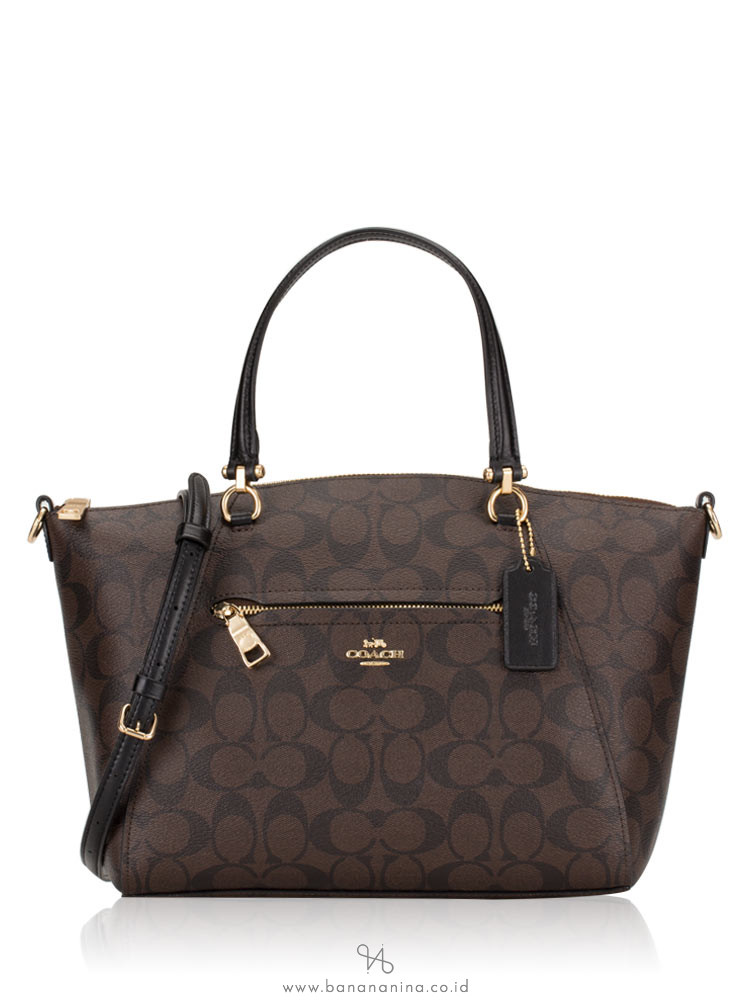 COACH 79998 Signature Prairie Satchel Brown Black