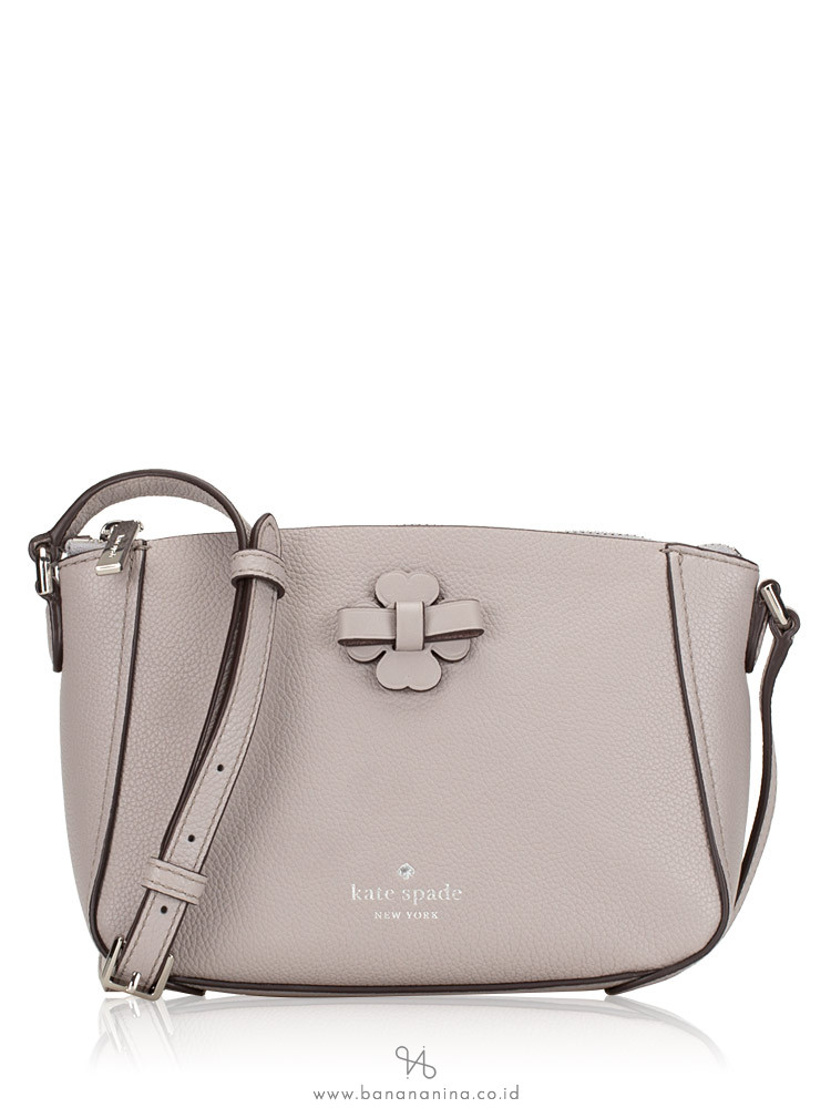 KATE SPADE Talia Leather Zip Crossbody Soft Taupe