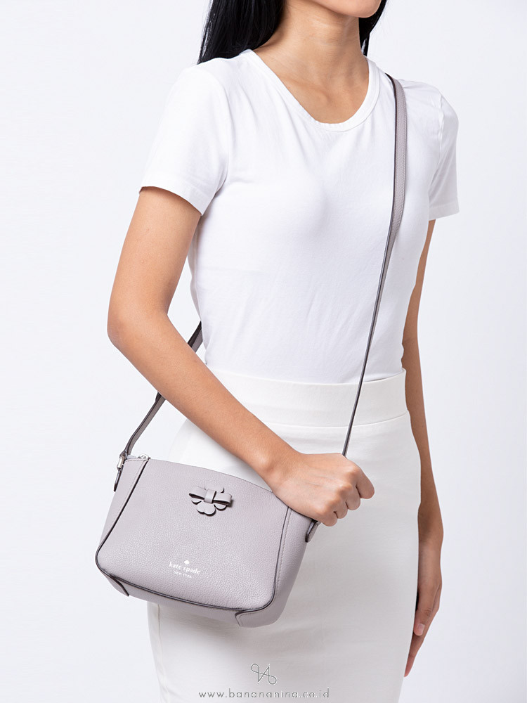 KATE SPADE Talia Leather Zip Crossbody Soft Taupe