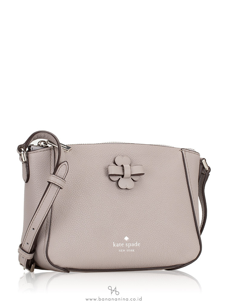 KATE SPADE Talia Leather Zip Crossbody Soft Taupe