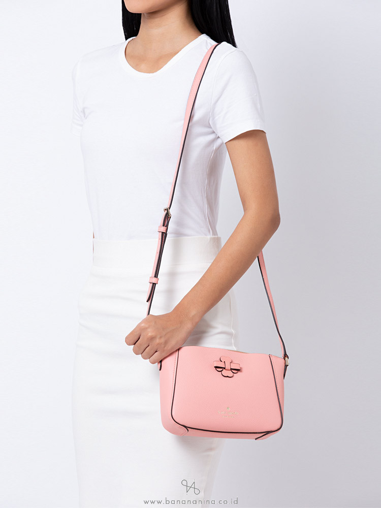 KATE SPADE Talia Leather Zip Crossbody Peach Rose