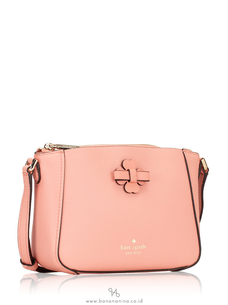 KATE SPADE Talia Leather Zip Crossbody Peach Rose
