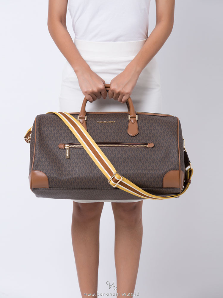 MICHAEL KORS Travel Signature Large Duffle Bag Brown Luggage