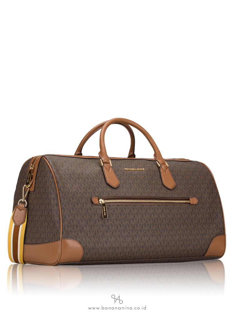 MICHAEL KORS Travel Signature Large Duffle Bag Brown Luggage