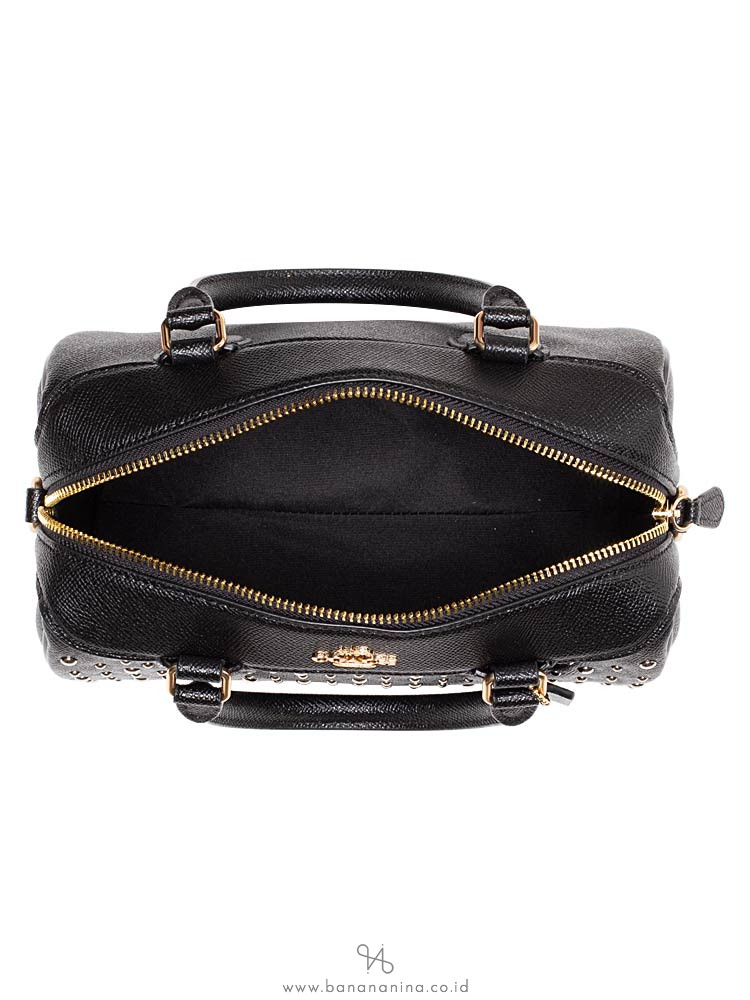 COACH 77913 Crossgrain With Rivet Stud Mini Bennet Black