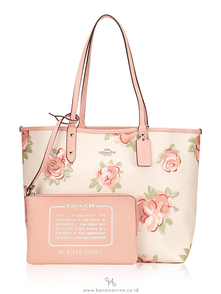 coach pink reversible tote