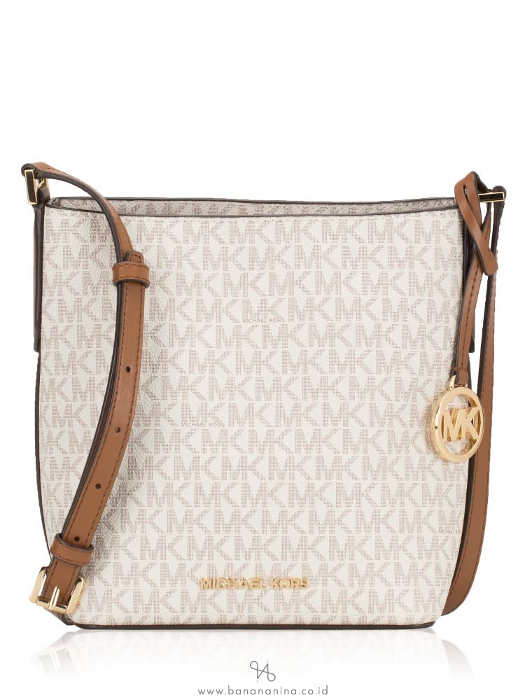 MICHAEL KORS Kimberly Signature Small Bucket Bag Vanilla