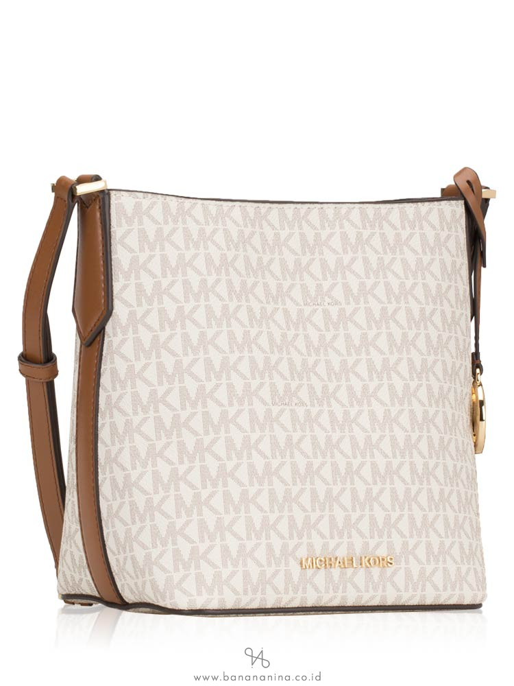 MICHAEL KORS Kimberly Signature Small Bucket Bag Vanilla