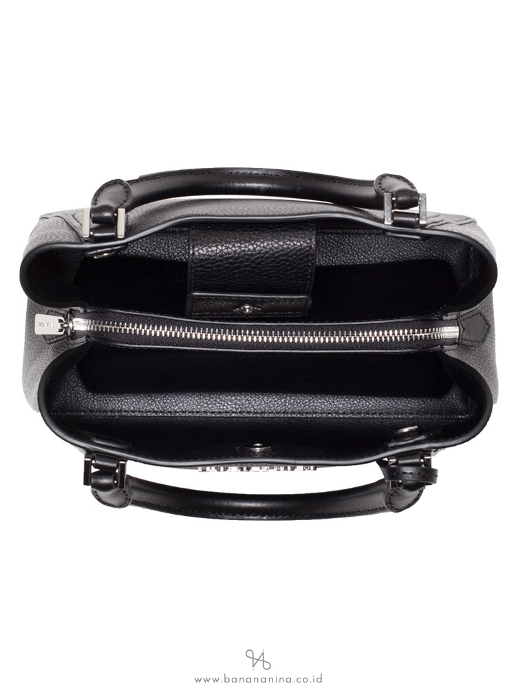 MICHAEL KORS Kimberly Leather Small Satchel Black