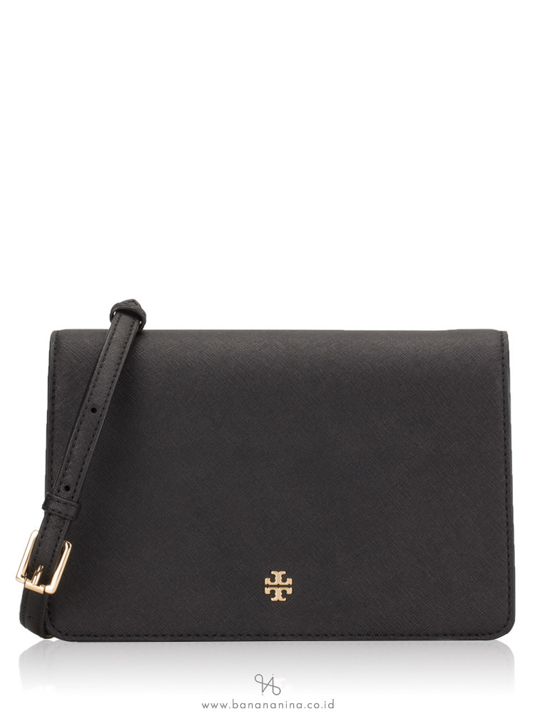 TORY BURCH Emerson Combo Flap Crossbody Black
