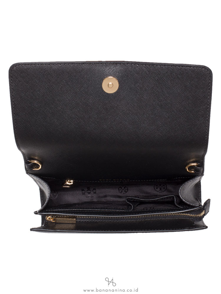 TORY BURCH Emerson Combo Flap Crossbody Black