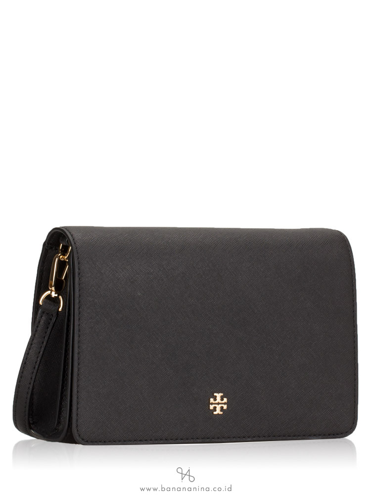 TORY BURCH Emerson Combo Flap Crossbody Black
