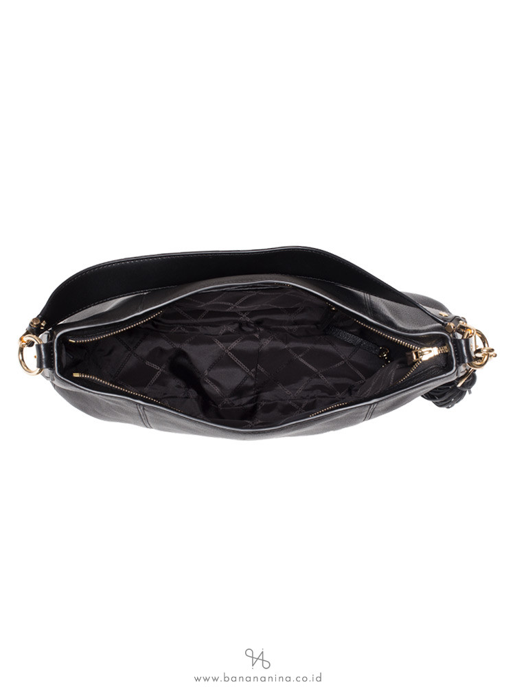 MICHAEL KORS Brooke Large Leather Hobo Black