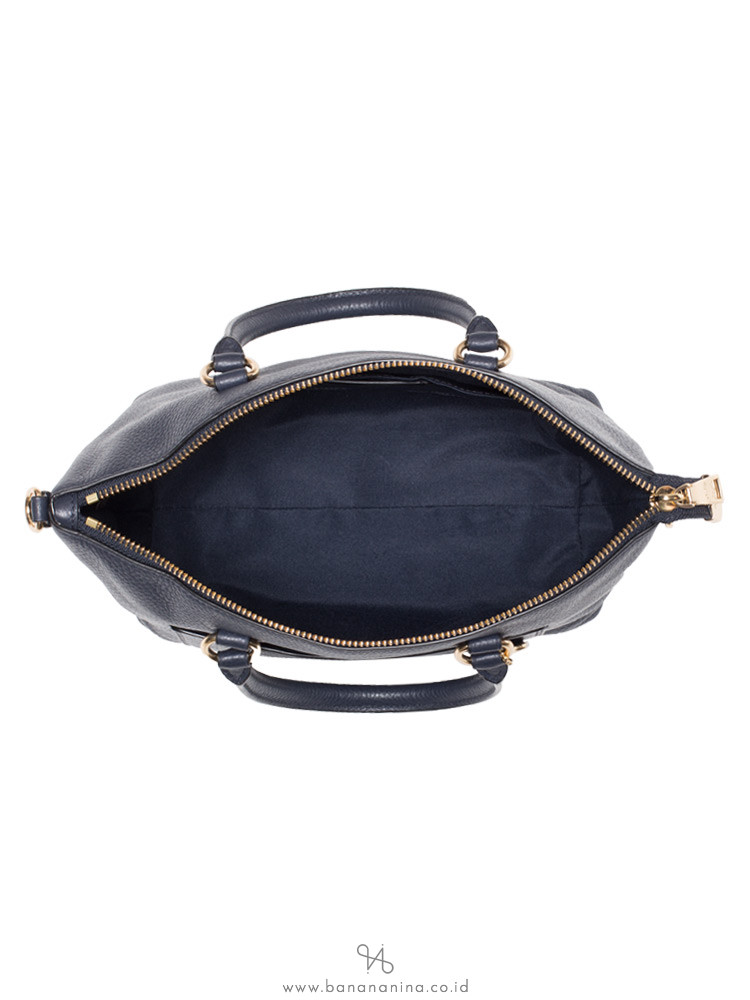 COACH 31466 Pebbled Leather Mini Ema Satchel Midnight