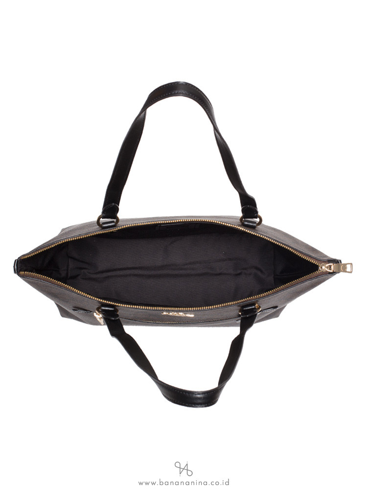 COACH 79609 Signature Gallery Tote Brown Black