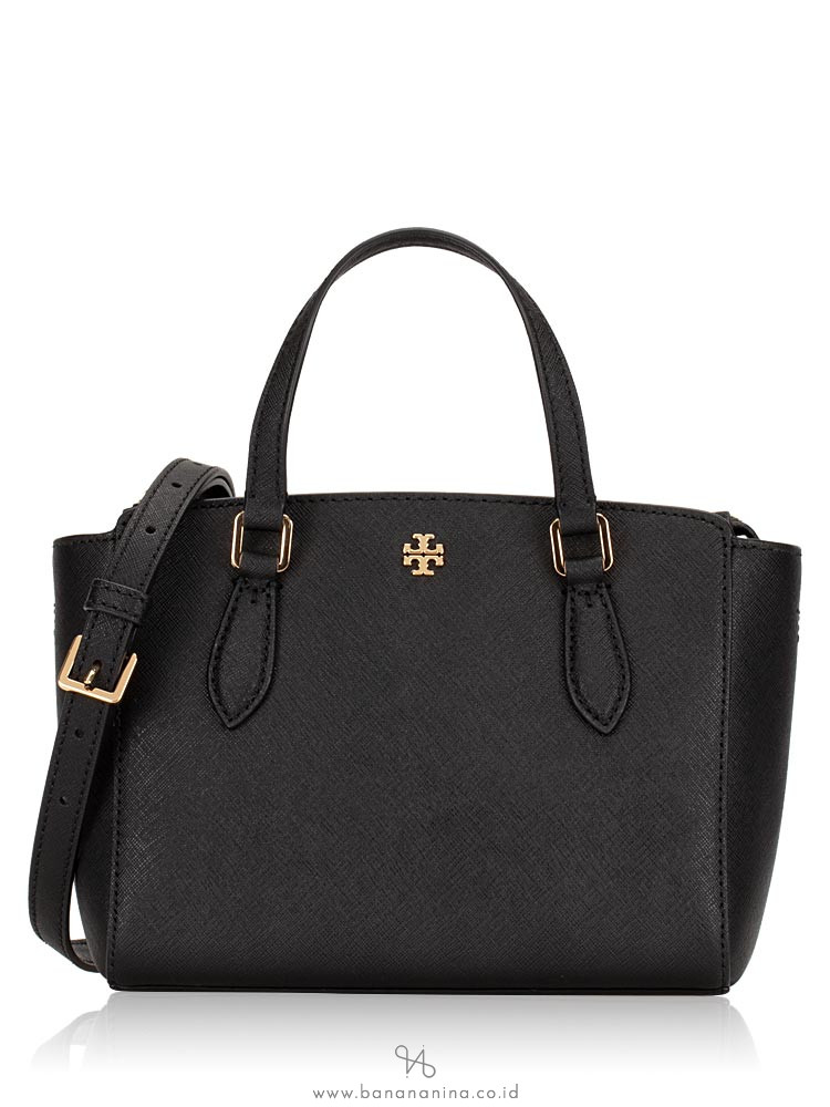 TORY BURCH Emerson Mini Top Zip Tote Black