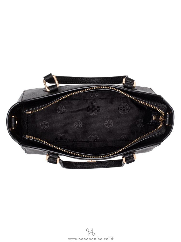 Tory Burch Emerson Mini Top Zip Tote Black