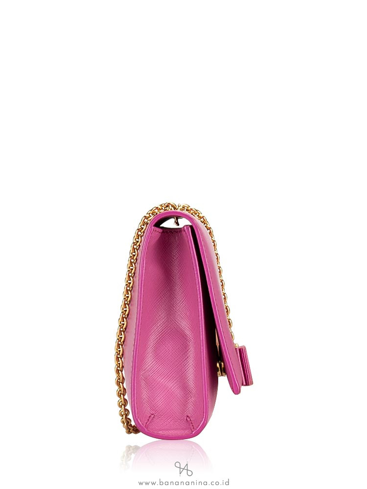 SALVATORE FERRAGAMO Ginny Vara Crossbody Pink