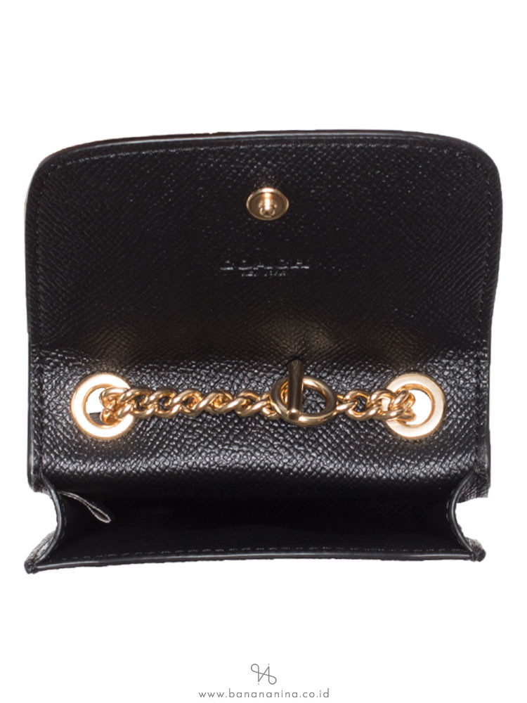 COACH 37543 Crossgrain Leather Phone Crossbody Black