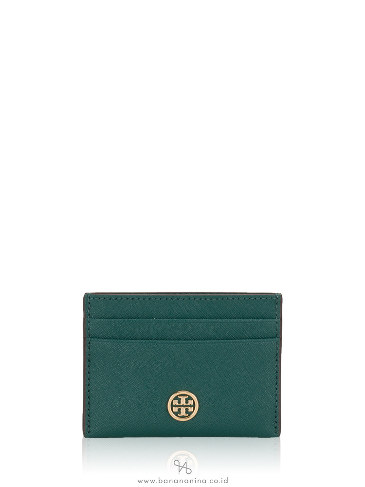 TORY BURCH Robinson Card Case Malachite