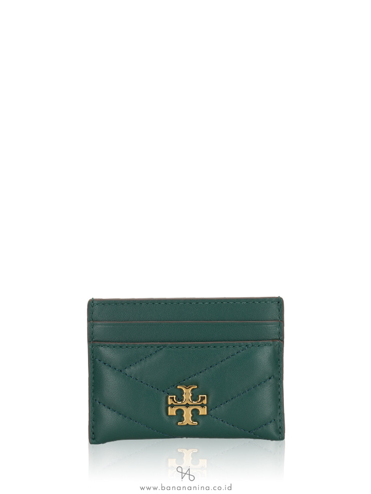 TORY BURCH Kira Chevron Card Case Malachite