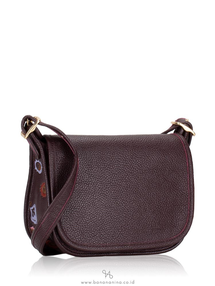 COACH 22811 Floral Gusset Patricia 18 Crossbody Oxblood Multi