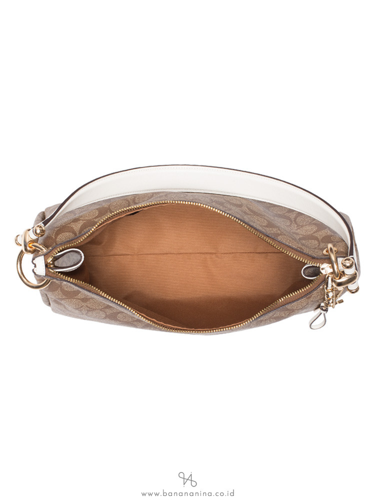 COACH 28967 Signature Mia Shoulder Bag Khaki Chalk