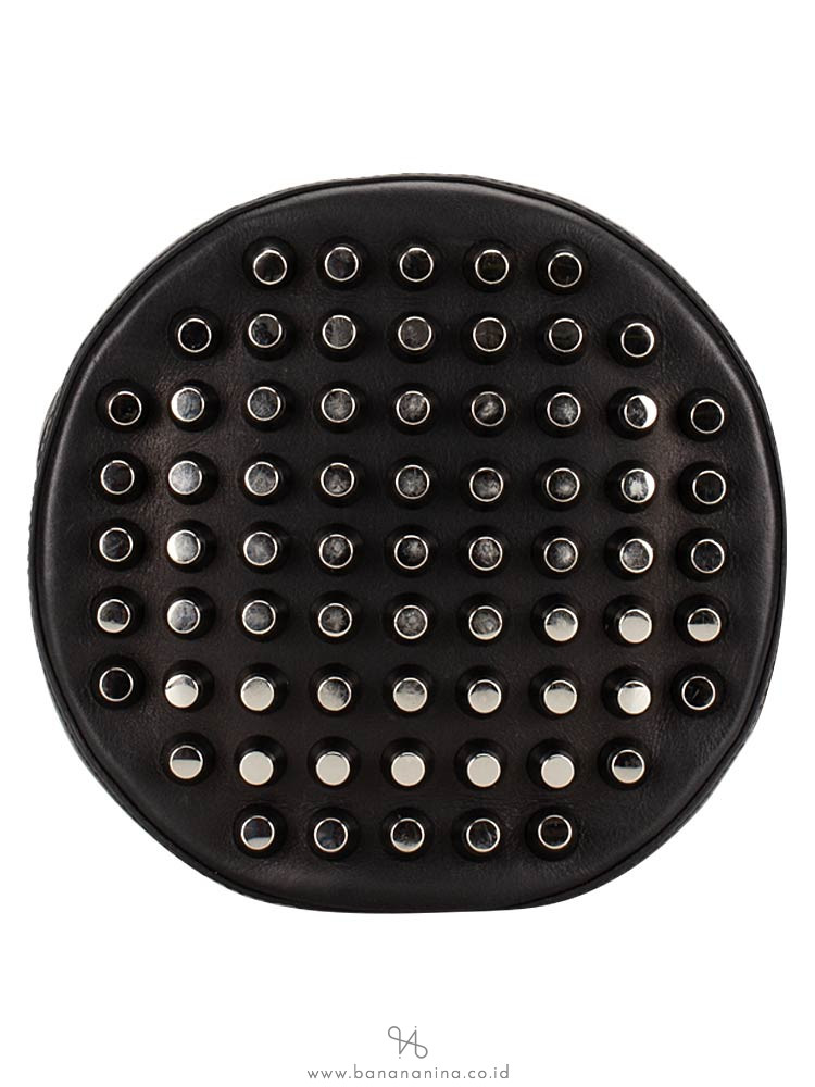 ALEXANDER WANG Alpha Woven Leather Bucket Bag Black