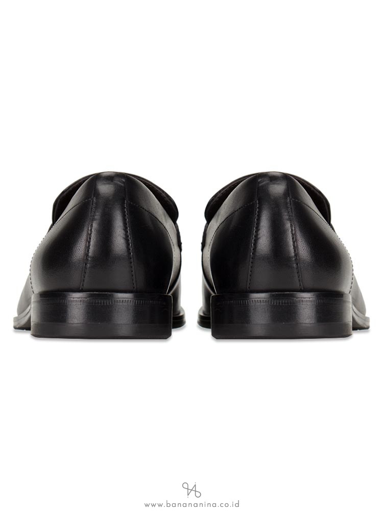 HUGO BOSS Men Highline Leather Loafers Black Sz 9.5