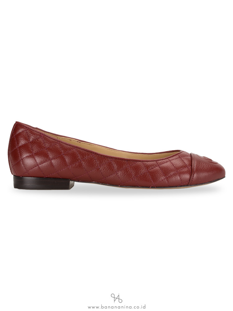 MICHAEL KORS Dylyn Leather Ballet Flats Brandy Sz 8