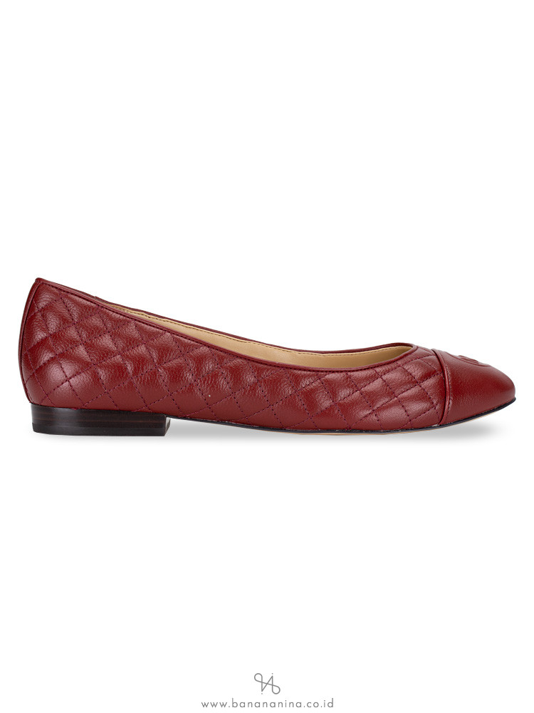 MICHAEL KORS Dylyn Leather Ballet Flats Brandy Sz 9